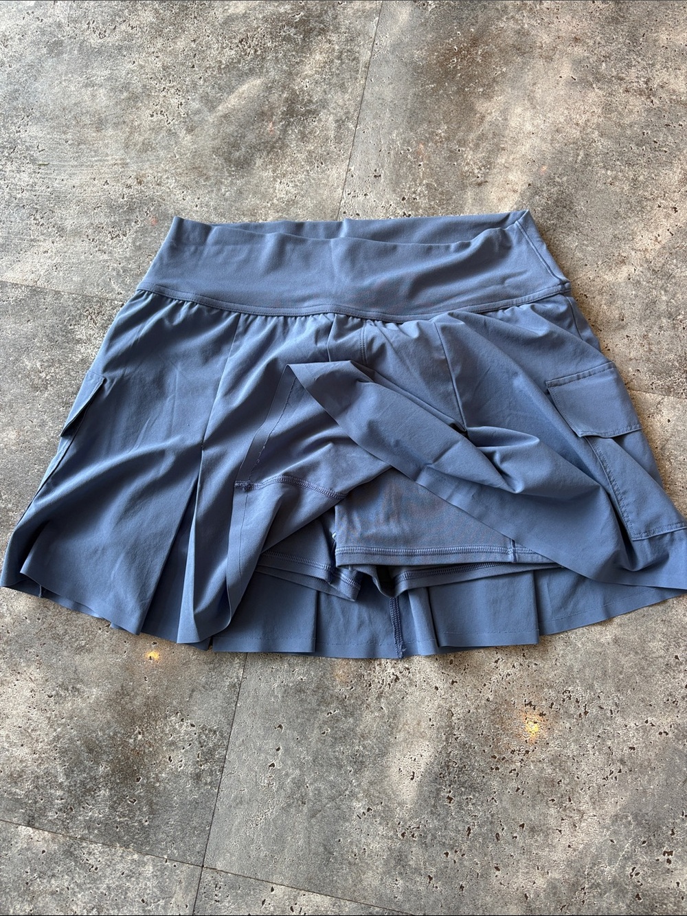 aerie Slate Blue Pleated Active Skort
